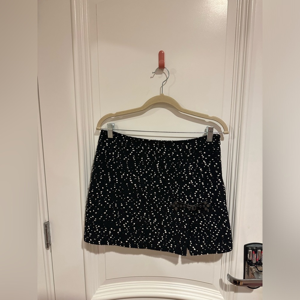 Cynthia Steffe Black and White Polka Dot Mini Skirt